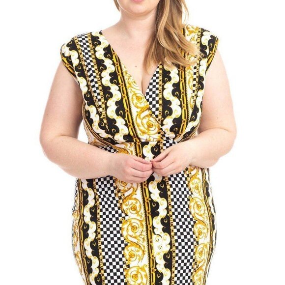 New Ladies Plus Size Bodycon Dress Size 2X - Picture 1 of 4
